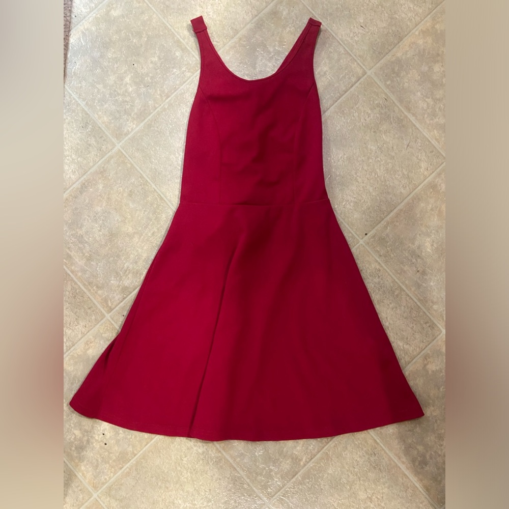 SHEIN, Red Dress, Crossback, Small